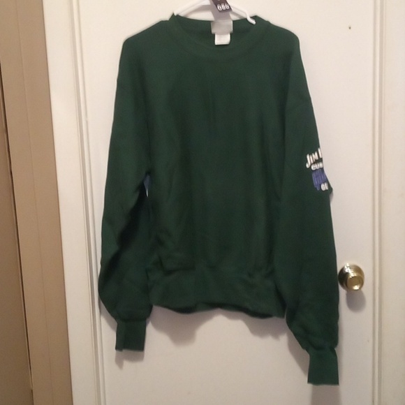 Crossgrain Lee "Jim Beam Custom Gibson Guitar" Green Sweatshirt -Size Large - Picture 1 of 9